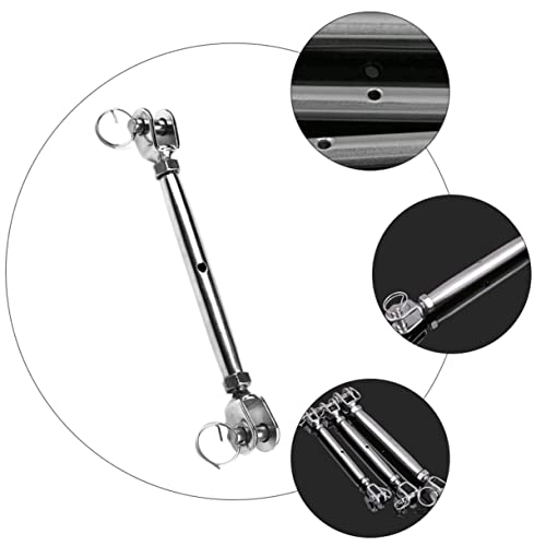 Gatuida 2pcs tensores de acero inoxidable para cuerdas, ajustadores de tensión resistentes para uso industrial, fácil instalación miniatura 5