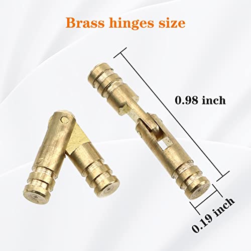50Pcs Invisible Brass Barrel Hinges, Brass Concealed Hinge, Small Barrel Hinge For Jewelry Boxes, Small Woodworking Projects, Music Boxes, Pencil Boxes, Hardwood Humidors, Etc. #TOP1