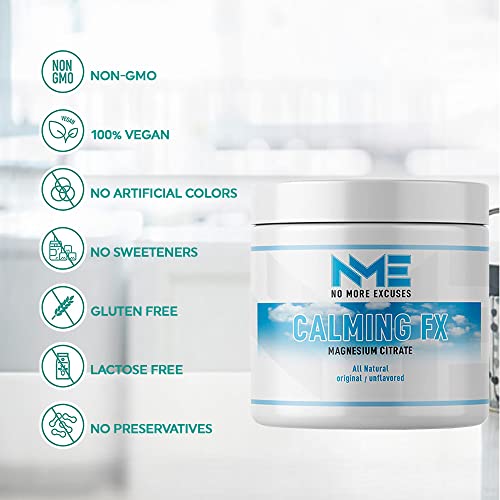 N.m.e (Premium Grade) All Natural, Unflavored, Calm Magnesium Citrate Powder (16 Oz) #TOP1