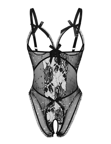 Image of Avidlove Women One Piece Lingerie Sexy Lace Babydoll Mini Bodysuit