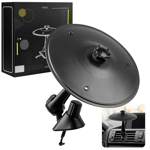Car Cymbal Air Vent - Car Symbol Drum Air Vent,Mini Car Drum Cymbal,Black Car Crash Cymbal Fun for Every Drive,Fits Most Vehicles,Great Gift for Music Lovers and Drummers