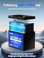 DCHOUSE 12V 100Ah Bluetooth Lithium Batterie mit Niedrigtemperaturschutz – Ansicht 7