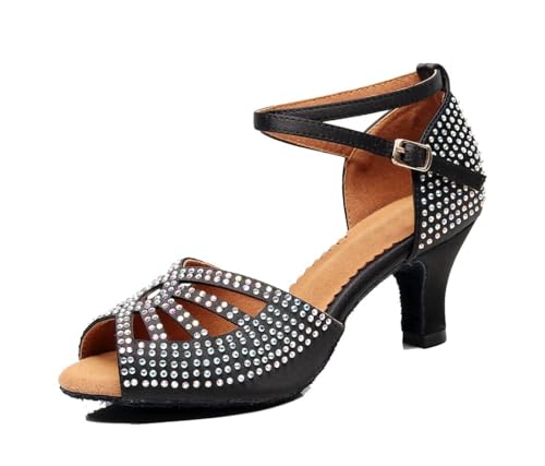 Chaussure de danse modern jazz femme noir en cuir premium et talon 6cm T35