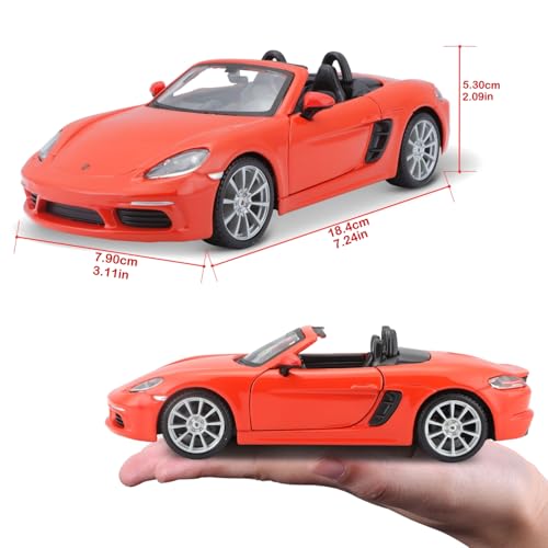 Tobar B18-21087 Porsche 1:24 718 Boxster, Lava Orange by Bburago - Image 8