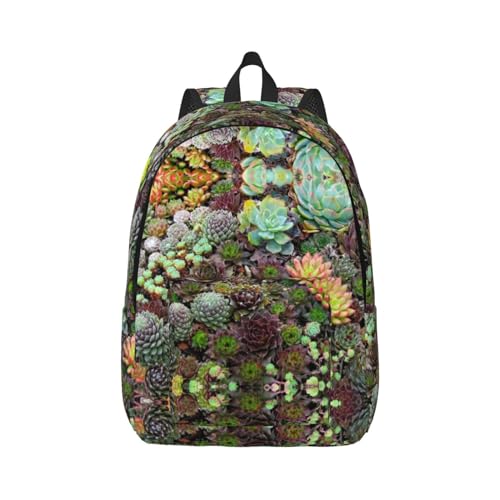 Sac à dos imprimé succulentes pour enfants mini format étanche avec poches