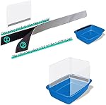 3 Pack Cat Litter Box Pee Shields, haut côté ouvert Kitty Litter Pan Shield - Garder la litière dans la casserole, (boîte à litière non incluse)