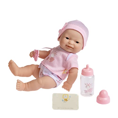 JC Toys - La Newborn Nursery | 7 Piece Doll Gift Set | 12' Life-Like Asian Doll with Accessories | Purple | Ages 2+ (18346)