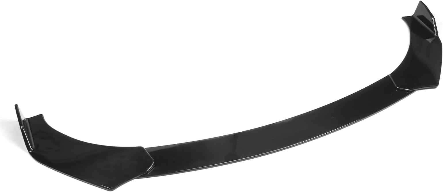 Fit 62"-66" Width Car Front Bumper Lip Gloss Black A Style