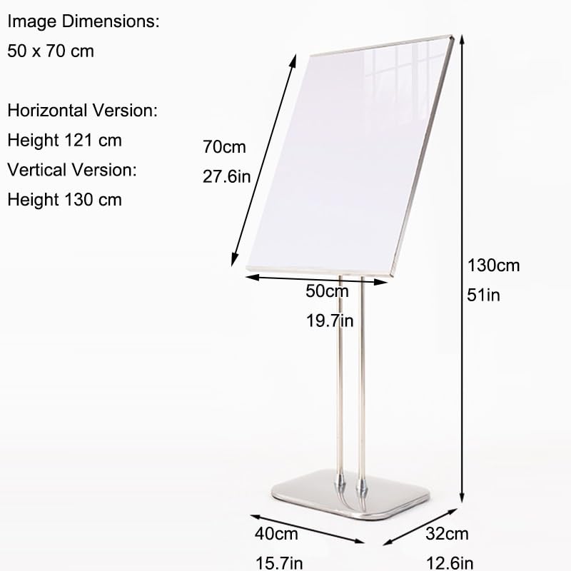 XPLKQXE Soporte Para Carteles Y Avisos, Pie Soporte Para Pósteres, Portátil Para Exteriores Señalización Con Base Pesada Pie Para Bodas Para Restaurantes(Gold,40x32x130cm/4pcs)