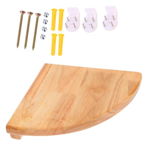 Homoyoyo Estante Flotante de Esquina de Madera Maciza Repisa Colgante Multiusos para Baño Cocina y Sala Soporte Decorativo Resistente y Práctico Ahorra Espacio Rincones Pequeños de Radio