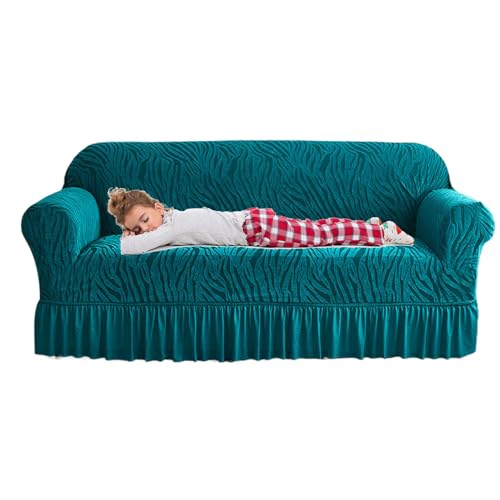 Housse de canapé lavable avec jupe de protection pour mobilier