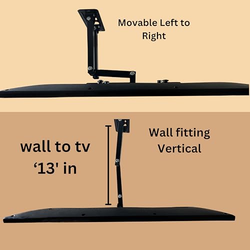 NITINSONIC Tv Wall Mount LED/LCD Wall Mount for up to 42 Inch Tv Swivel Bracket Adjustable for QLED/OLED/UHD/Plasma All Smart Tv Heavy Duty[ Black ]