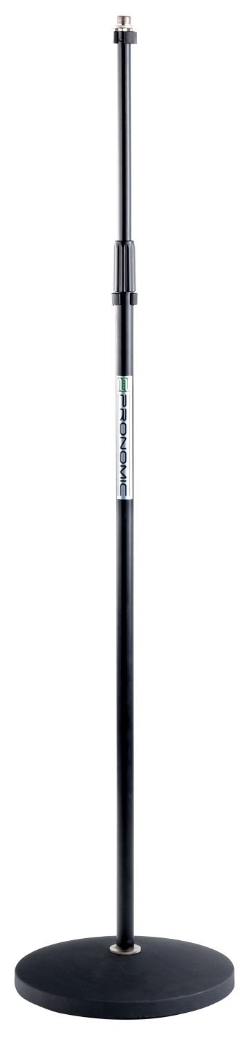 Pronomic MS-100 statyw do mikrofonu z cokołem talerzowym - stojak na mikrofon - statyw talerzowy - wysokość: 88-158 cm - waga: 3,4 kg - czarny