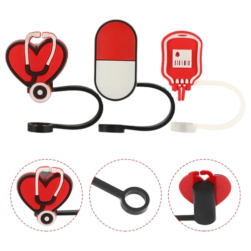 Tapas reutilizables para pitillos, set 6 piezas rojo miniatura 7
