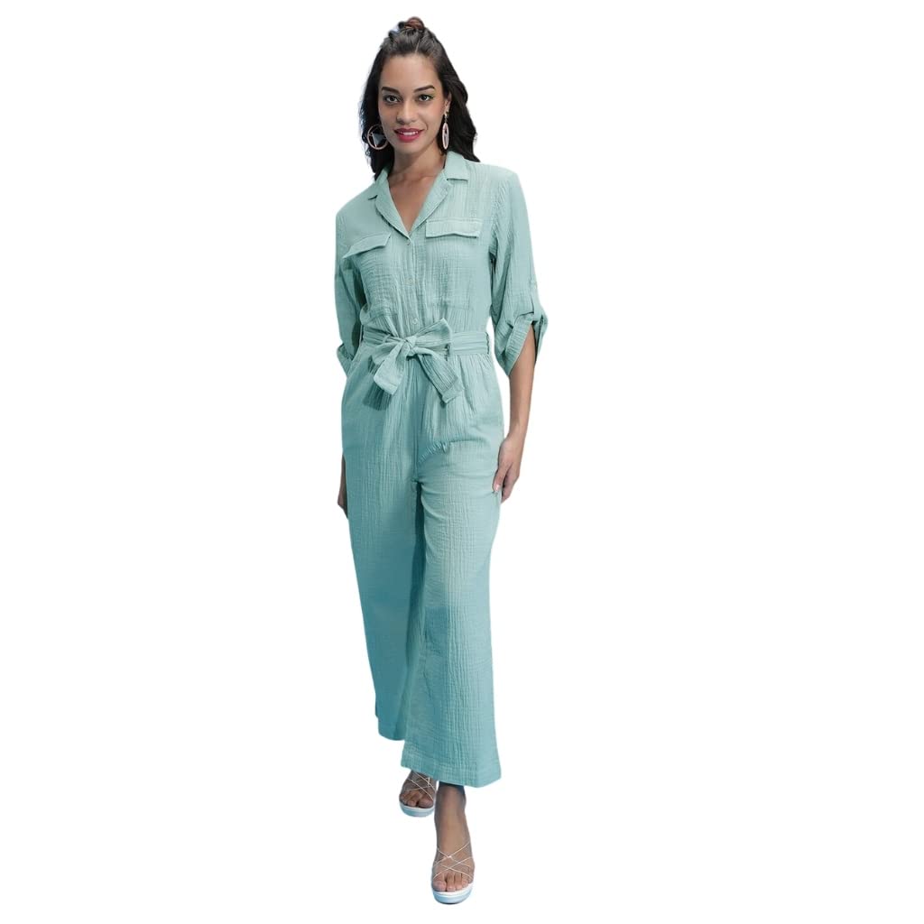 freehand by The Indian Garage Co Women Regular Fit Casual Solid Jumpsuit-picture-22