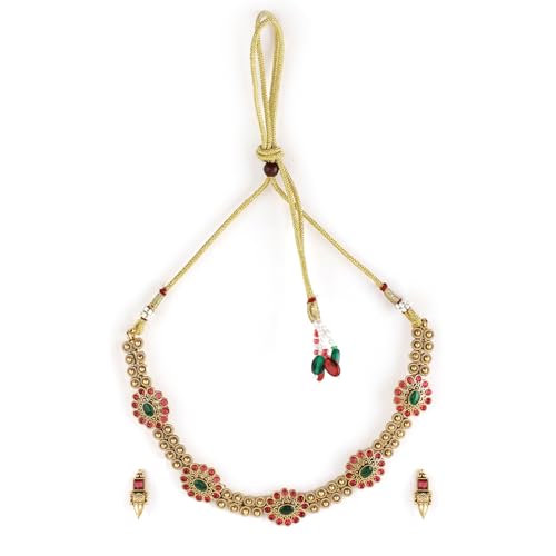 See full amazon price history chart for Rubans 22K Gold-Plated Kemp Stone Floral Motif Choker Set Rubans 22K Gold-Plated Kemp Stone Floral Motif Choker Set (B0D6RVMDCV) Amazon Price History, Amazon Price Tracker