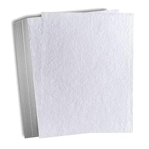 Deckle Papers 300gsm Thick Printer Friendly Handmade Paper Card Stock Printer Paper Size-8.3x11.7 Pack of-20 Ivory White