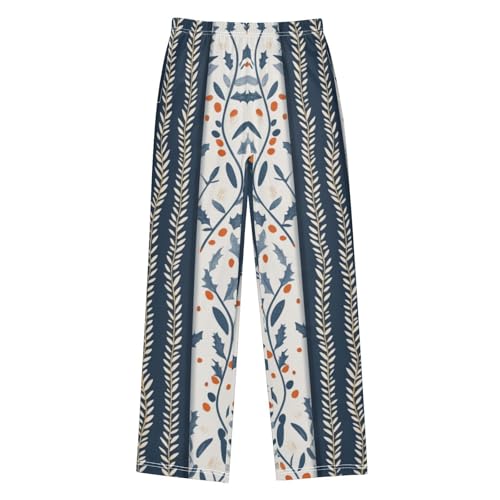 Boys' Pants Christmas Tree Stripe Flower Long Bottoms Jogger Pants Elastic Waist Trousers with Pockets S-XL