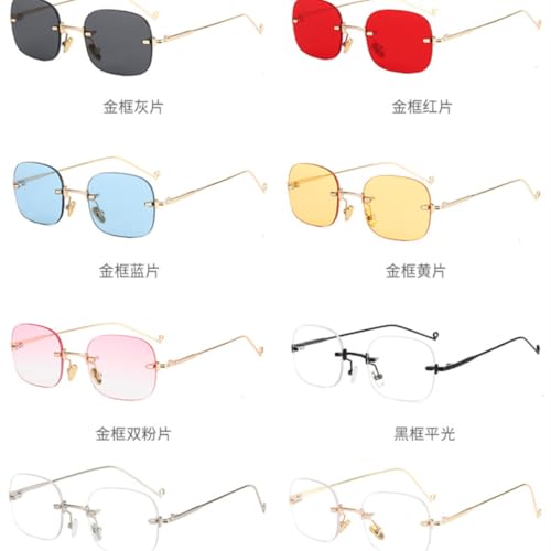 Lunettes de soleil rétro légères sans monture contre les marques - 2