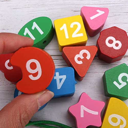 Image of Toyvian Clock Toy Wooden Teaching Clock Props Penguin Pattern Toys Teaching Time Number Puzzle Stacking for Kids Baby Toddlers