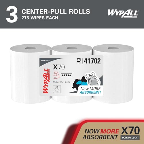 Image of WypAll PowerClean X70 Medium Duty Cloths, 3 x 275 Towels (41702)