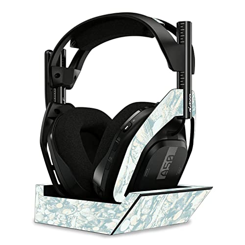 Image of MightySkins Glossy Glitter Skin Compatible with Astro A50 Wireless Headphones + Base Station (Gen 4) - Blue Seashells | Protective, Durable High-Gloss Glitter Finish | Easy to Apply | Made in The USA