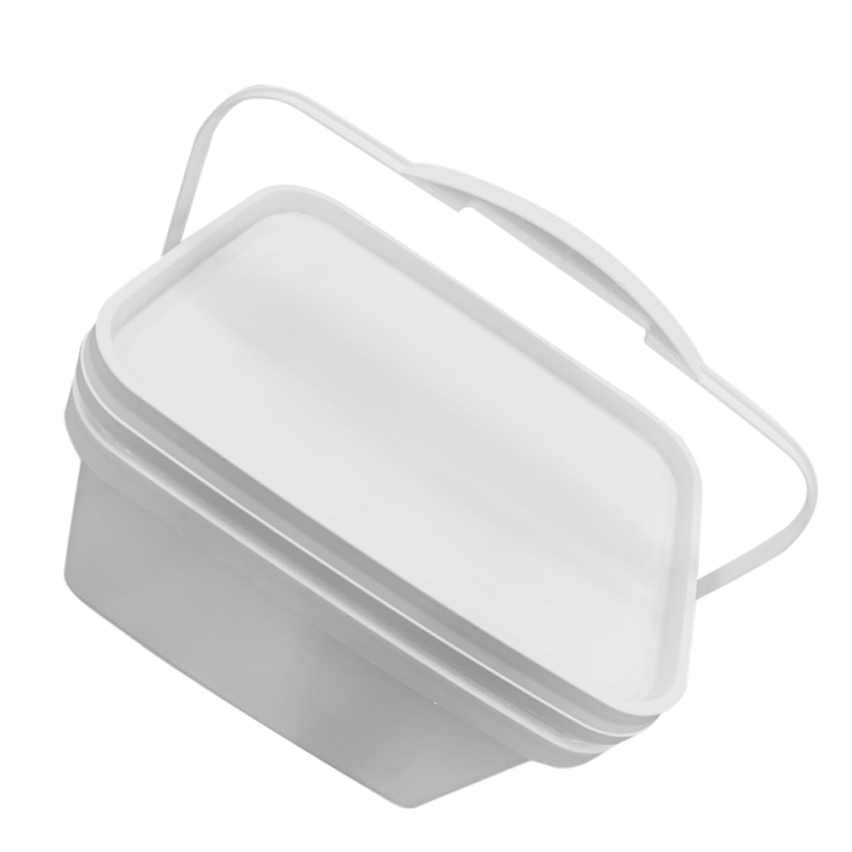 LIFKOME Secchio per Verniciare 10l Bianco in Pp con Manico e Coperchio, Leggero e Multifunzionale per Conservazione e Pittura Professionale