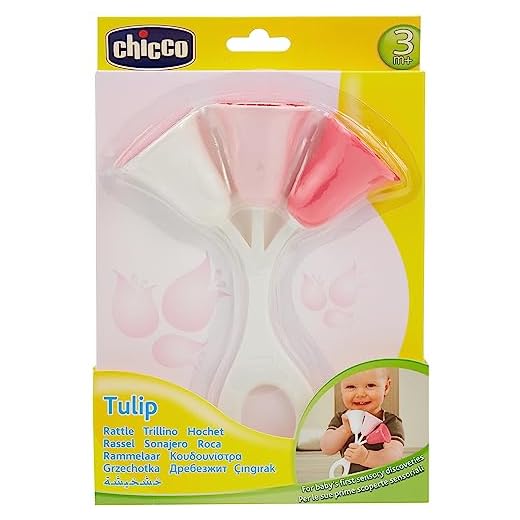 Chicco- Big &Amp; Small Sonajero Tulipan Rosa 14X23X3,5 Cms, Color, 6-12 Meses (00000023100000)