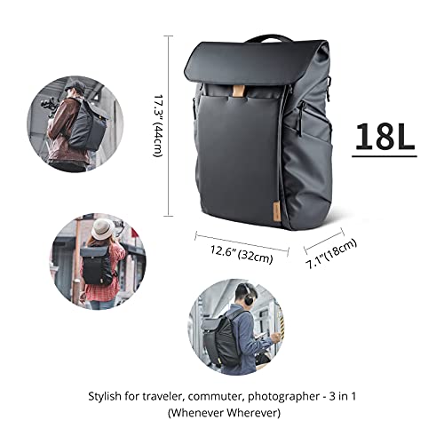 Pgytech Onego 18L Camera And Drone Backpack For Men And Women, 16" Laptop Backpack For Street City Urban Photographer #TOP2