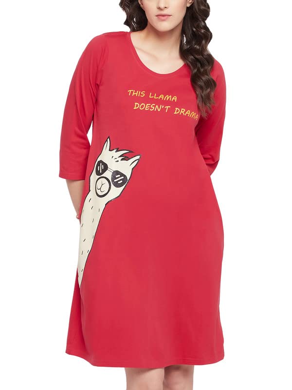 Chemise de nuit courte coton femme Clovia vêtement de nuit imprimé