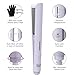 Quico Hair Straightener, 110-240V Global Travel Hair Straighteners for women, 15s Fast Heating, Professional Negative Ion Flat Iron, Temp Memory, 320℉-450℉, Auto-Off, with Glove and Clips, Gift, Lilac