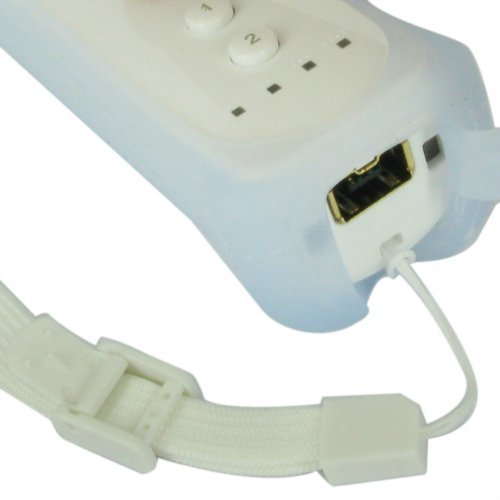 eForBuddy Remote Controller with Silicone Skin Case for Nintendo Wii, White