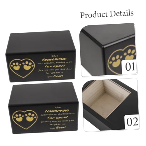 Urne funéraire en bois cendres animaux chien chat : urne commémorative bois