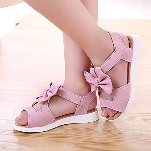 EnJoCho Toddler Girls Sandals Kids Children Summer Open Toe School Beach Sandals Fashion Bowknot Girls Flat Princess Shoes4