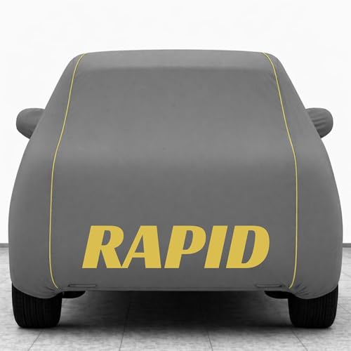 Image of Kings of Cover New Grey 100% Waterproof Rapid Car Cover | Polyester Car Body Cover for Rain & Sun | UV Protection, Dustproof, Scratch Resistant, Windproof, Heat Resistant, Custom Fit