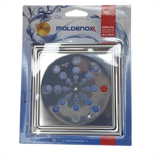 Ralo Tampa Grelha Quadrado 15x15cm com Caixilho Abre e Fecha em Aço Inoxidável 304 Polido - Durável,
