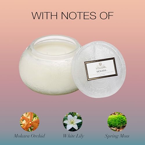 Voluspa Mokara, Glass Chawan Bowl Candle, 14 oz, 50 Hour Burn Time, Coconut Wax for Clean Burning, Handcrafted in the USA - Thumbnail 4