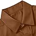 DHTS Boys' Button-Down Shirts Brown Toddler Boys Long Sleeve Dress Shirt for Kids Boy 3t Halloween Christmas Shirts Formal Slim Fit Shirts