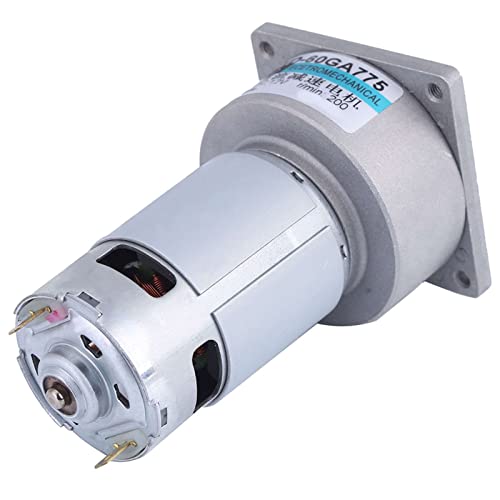 Image of 60GA775 Geared Motor, DC12V 35W Large Torque Adjustable Speed Micro DC Geared Motor for Industrial Machinery Equipment(200 RPM)