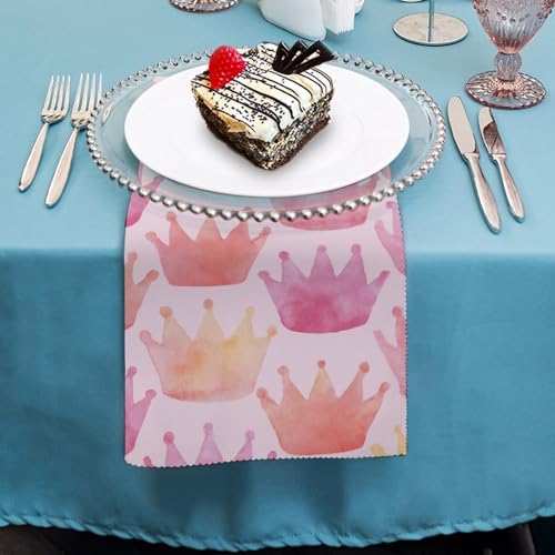 Set de 6 servilletas de tela cuadradas blancas con patrón floral miniatura 4