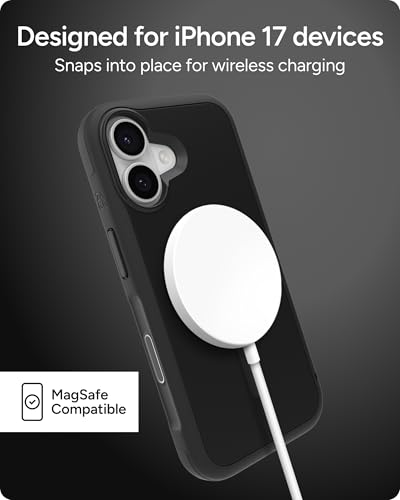 Image of ZAGG Sedona Snap Case for iPhone 17 - Flood Black, Drop Protection (13ft /4m), Graphene-Reinforced Multi-Layer Protection, MagSafe Phone Case with Impact-Absorbing Bumpers, Slim & Lightweight