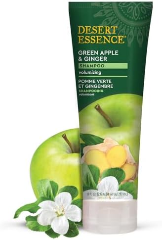 Desert Essence Green Apple and Ginger, Volumizing Shampoo, 8 oz