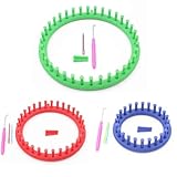 Namvo 3-teiliges Rundstrick-Set, Strickkreis, Rundstrickrahmen mit Strickgarnnadel und Häkelnadel