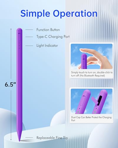 Lápiz capacitivo de carga rápida Uogic con imán lateral para evitar caídas en tablets 3