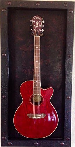 GFrames "Midnight Rider" Guitar Display Case- 48” Deluxe Guitar Frame w Door