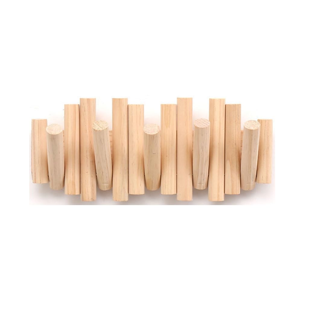 Pafooa Girls A Pafoo Hooks Home Wooden Nordic Style Coat Rack Living Room Entrance Hook Wall-Mounted Door Mounted Rack(A)