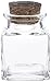 Kate Aspen, Square Glass Favor Jar, with Cork Stopper, Petite Treat, 12 Count (12PCS)