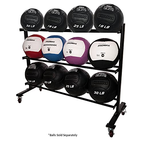 Champion Sports Three Tier Medicine Ball Storage Rack With Swivel Caster Wheels #TOP2