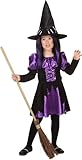 Hexenkleid Zara lila-schwarz, Kinder-Größe:140