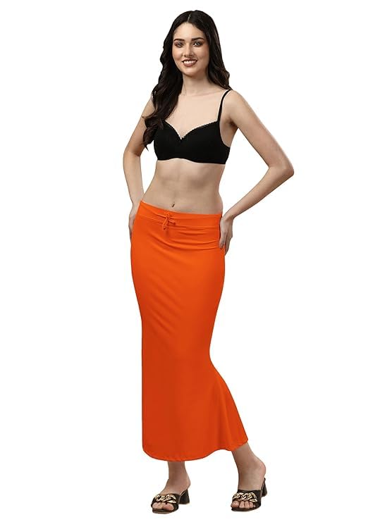 nplash fashion Saree Shapewear Cotton Blended Lycra Petticoat, Elastic & Lace, Long Underskirt-picture-19